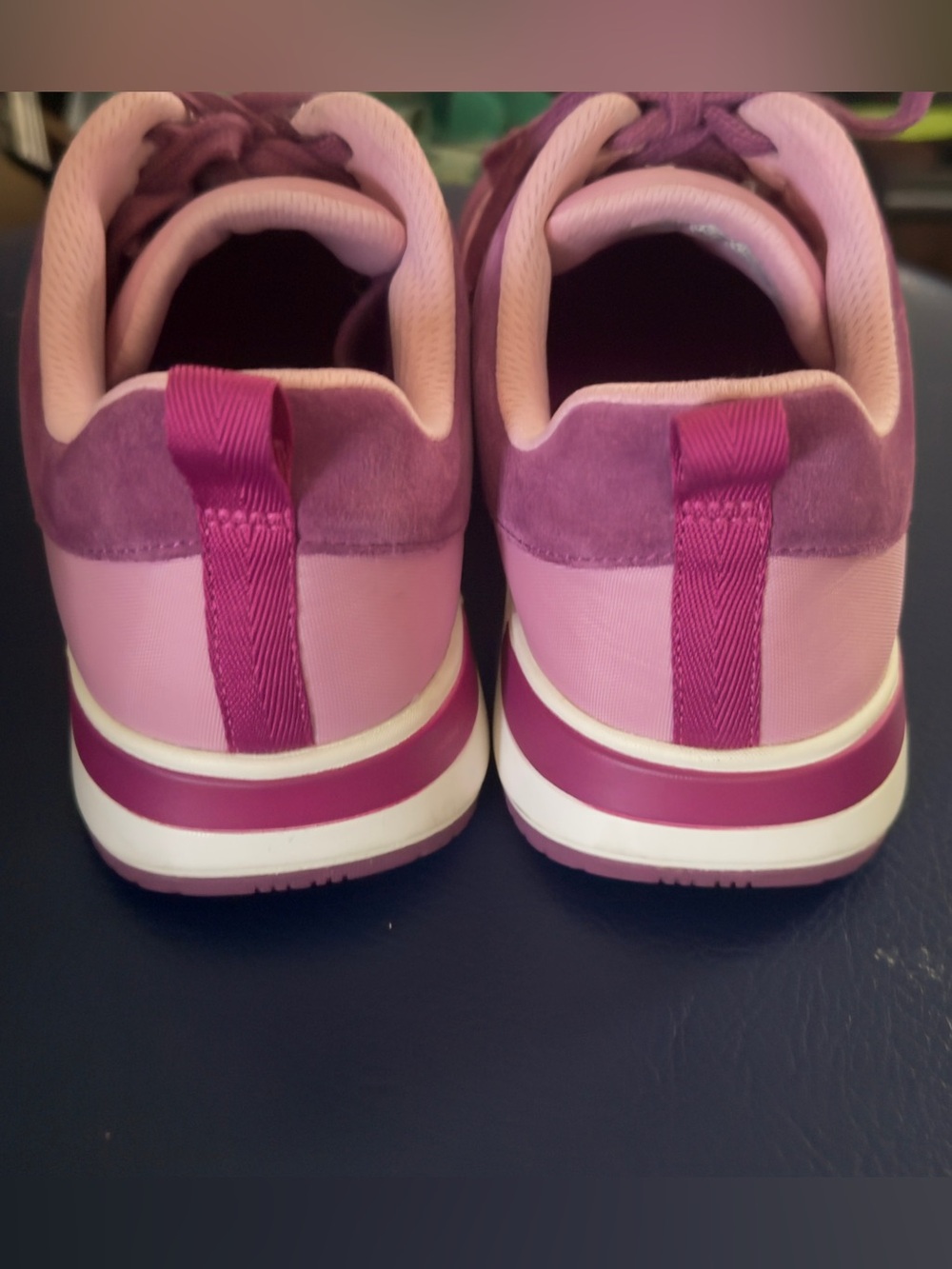 Vionic Breilyn Women's Two-Tone Pink/Mauve Suede Sneakers - Picture 4 of 8